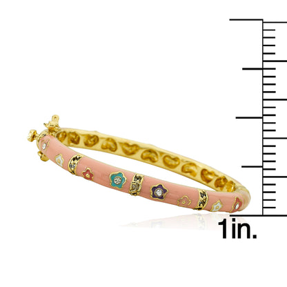 Enamel Flower Bangle