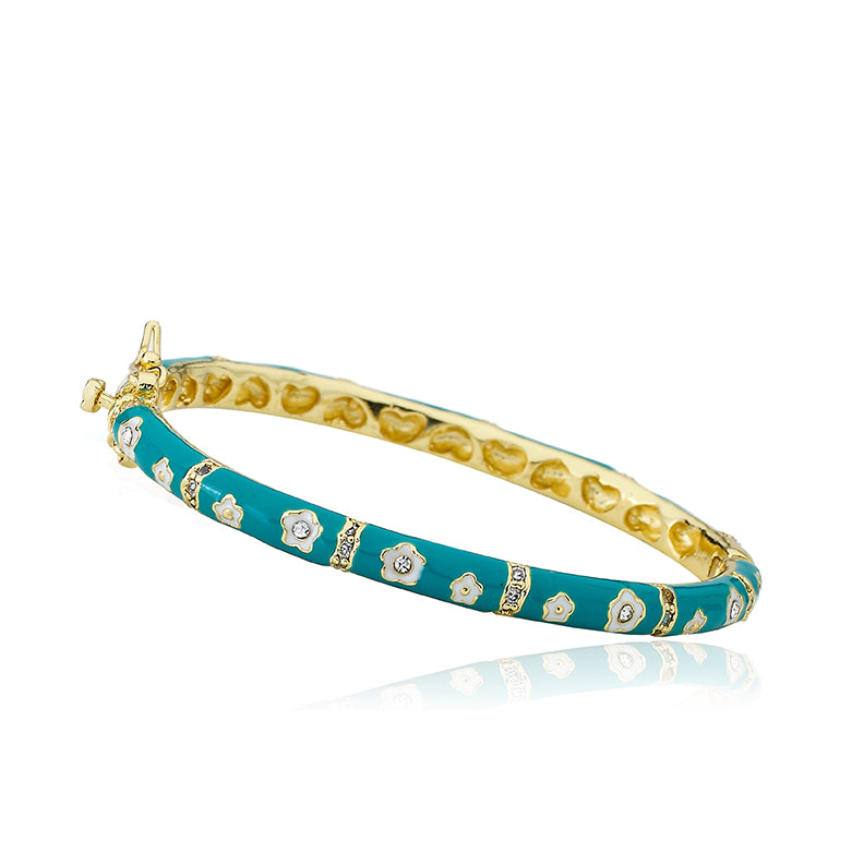 Enamel Flower Bangle