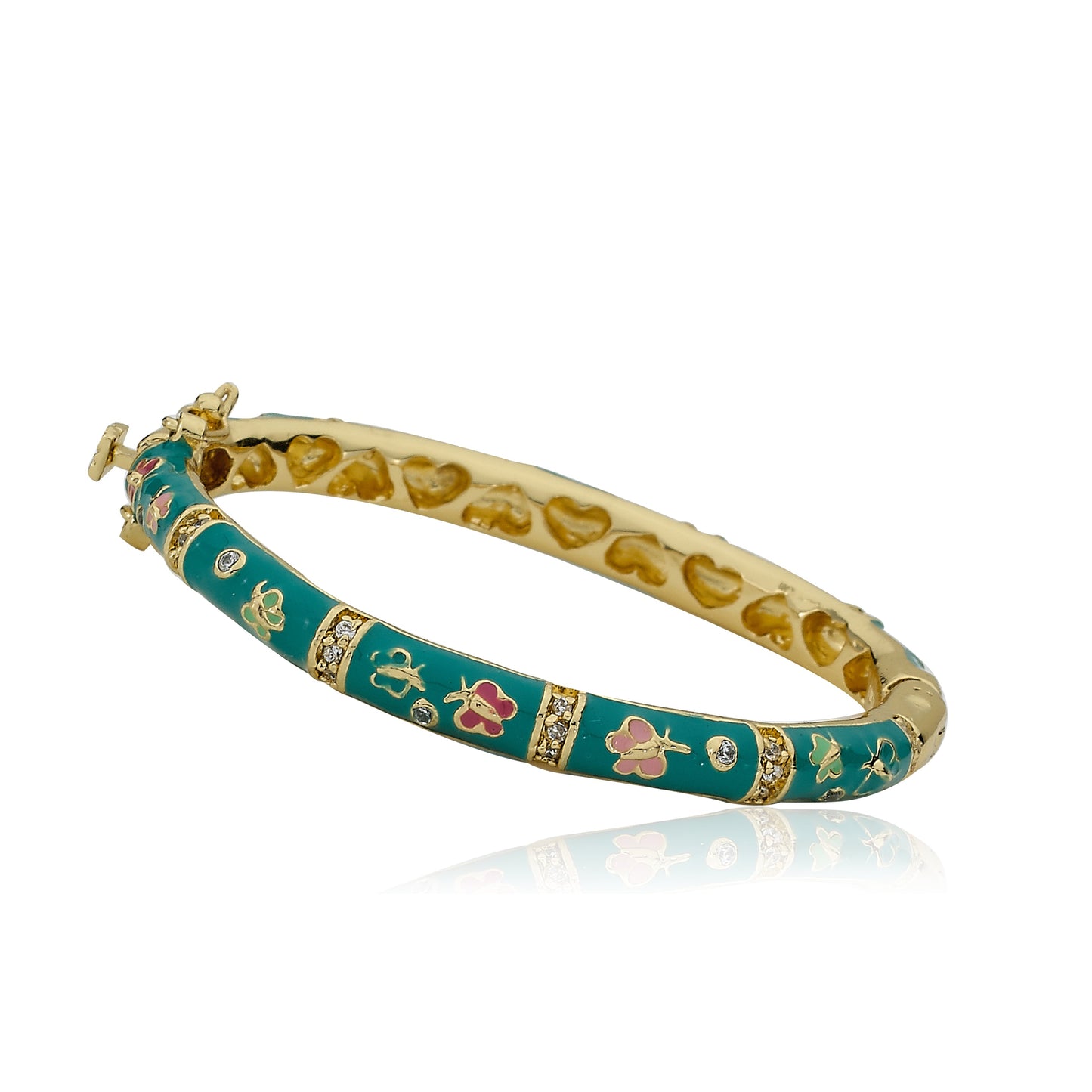 Enamel Butterfly Bangle