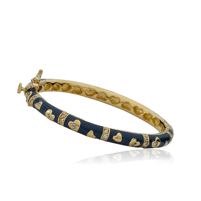 Enamel Heart Bangle