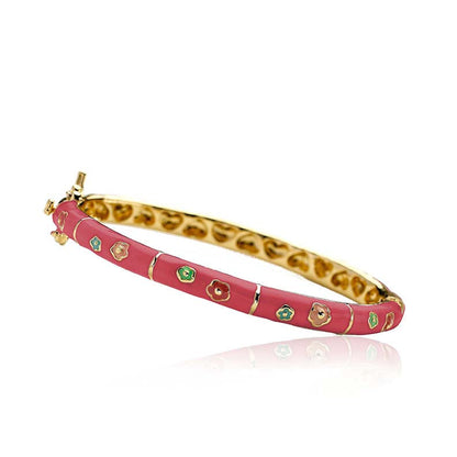 Enamel Flower Bangle