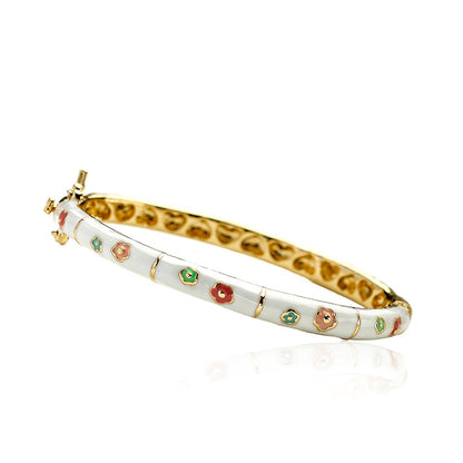 Enamel Flower Bangle