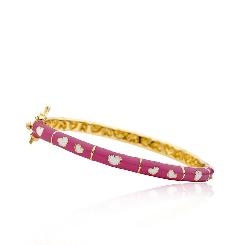 Enamel Heart Bangle