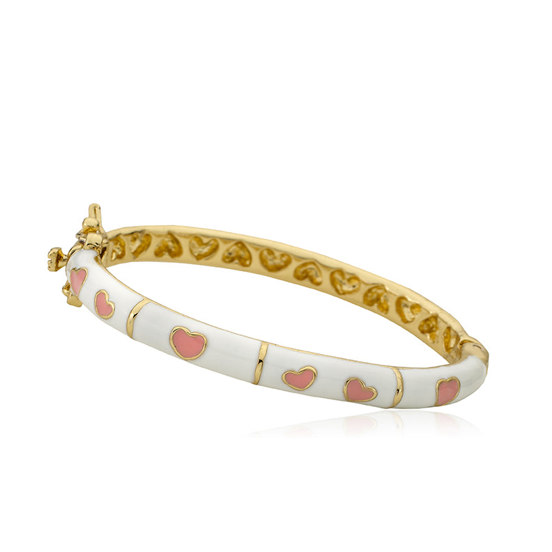 Enamel Heart Bangle