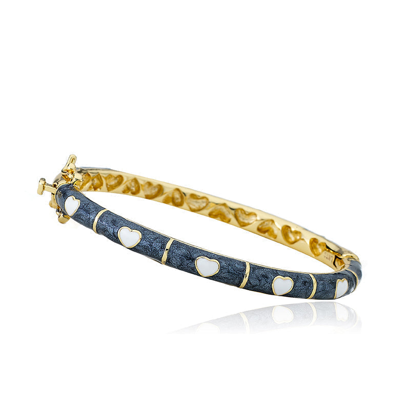 Enamel Heart Bangle