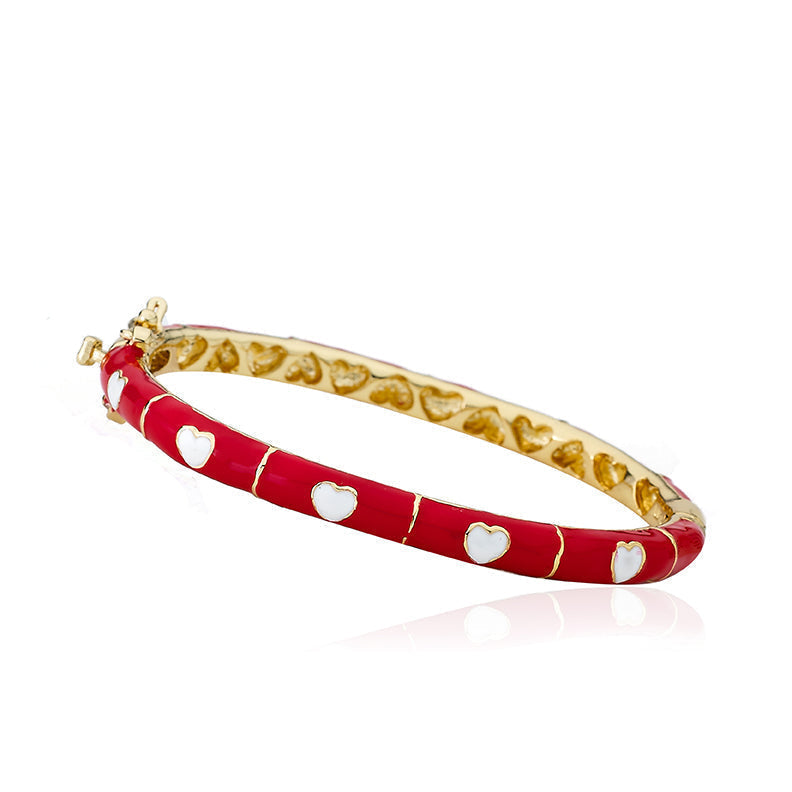 Enamel Heart Bangle