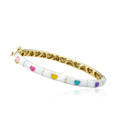 Enamel Heart Bangle