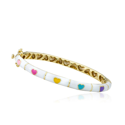 Enamel Heart Bangle