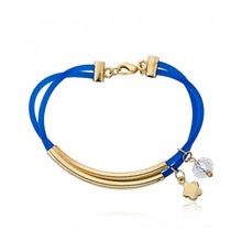 JEWEL BANDZ Blue Two Strand Rubber Bracelet