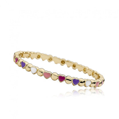 Alternating Enamel Heart Bangle