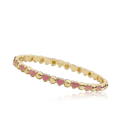 Alternating Enamel Heart Bangle