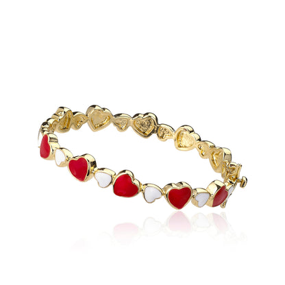 Enamel Heart Bangle