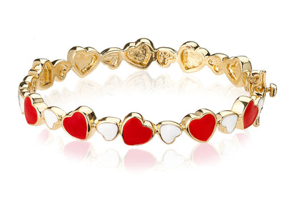 Enamel Heart Bangle