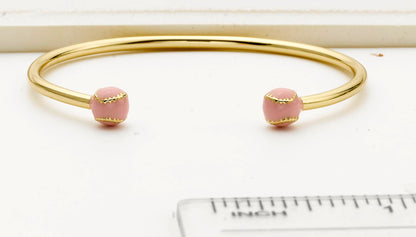 Pink Enamel Baseball Bangle