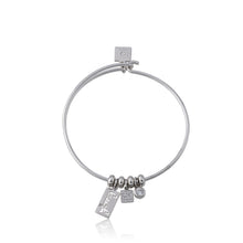 Retro "Laugh" Wire Charm Bangle