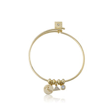 Retro "Love" Wire Charm Bangle