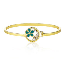 Enamel Daisy Bangle