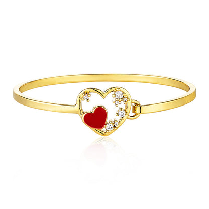 Enamel Heart Bangle