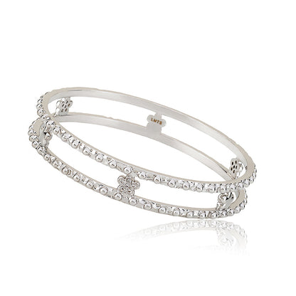 Double Row Flower Bangle