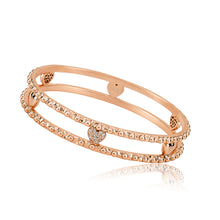 Double Row Heart Bangle