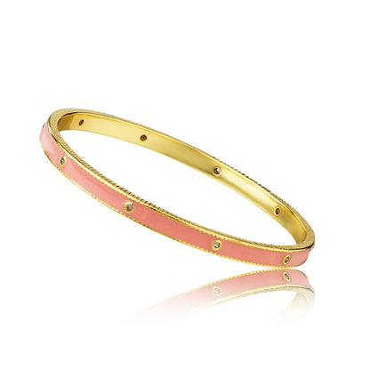 Enamel CZ Studded Bangle