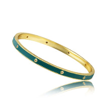 Enamel CZ Studded Bangle