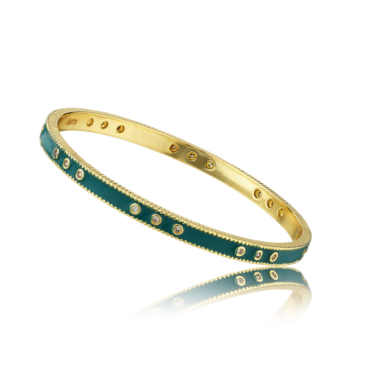 Enamel CZ Studded Bangle