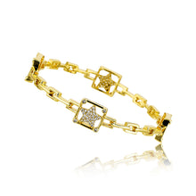 Cubic Zirconium Star Link Bangle