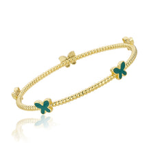 Rope Enamel Butterfly Bangle