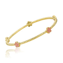 Rope Enamel Flower Bangle