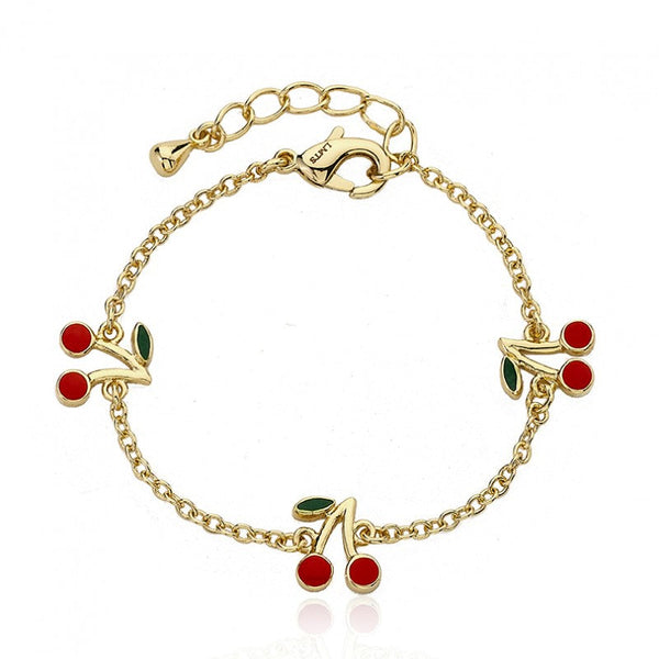 Enamel Cherries Bracelet