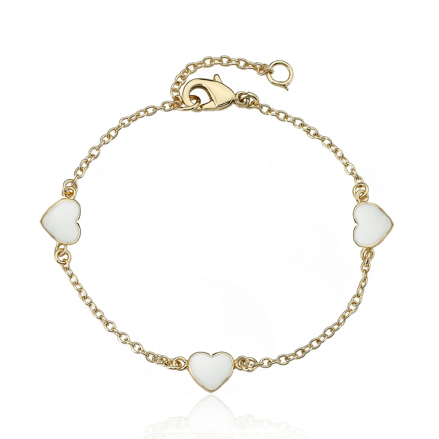 Enamel Heart Bracelet