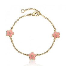 Enamel Flower Bracelet