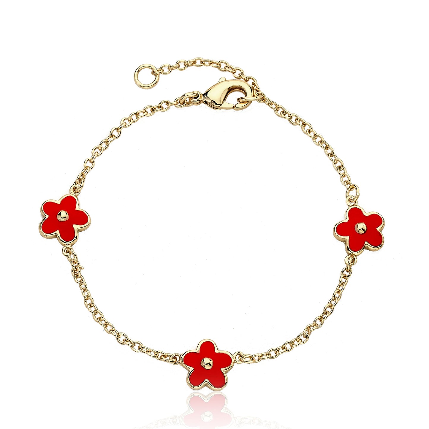 Enamel Flower Bracelet