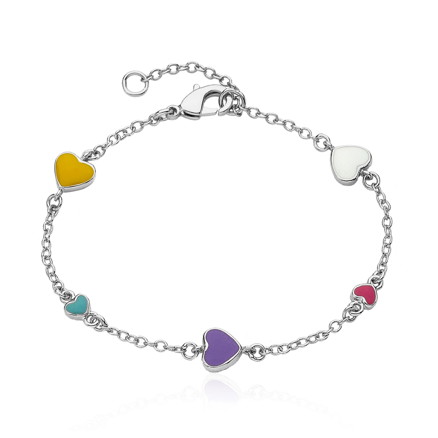 Rainbow Heart Bracelet