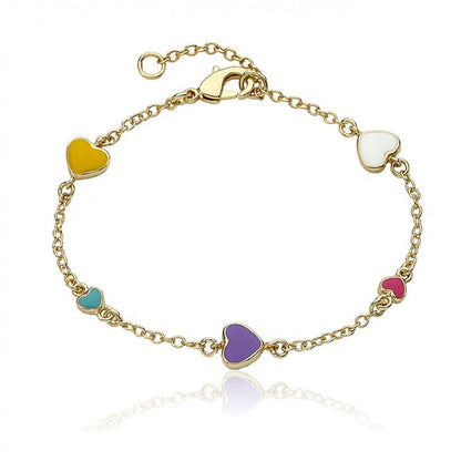 Rainbow Heart Bracelet