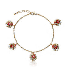 Enamel Flower Cluster Ball Bracelet