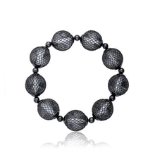 Mesh Over Lucite Ball Stretch Bracelet