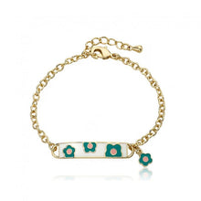 Enamel Flower Id Bracelet