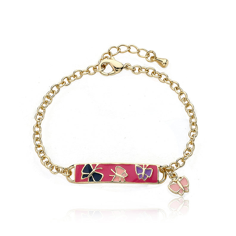 Butterfly ID Chain Bracelet