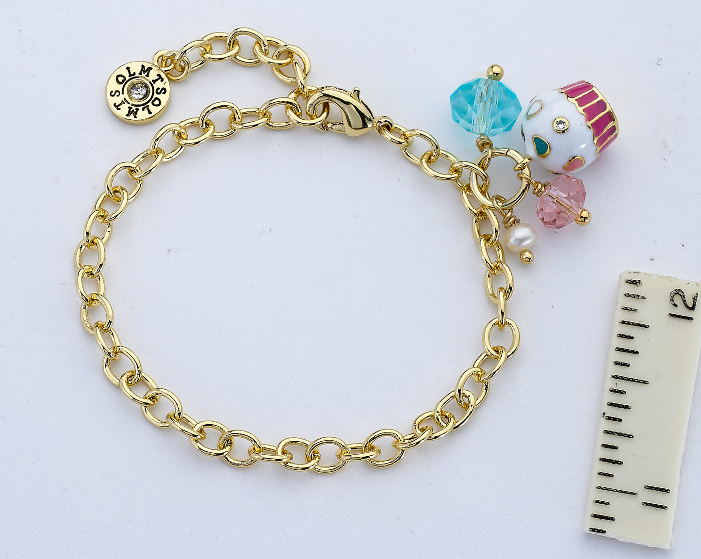 Cupcake Cluster Charm Bracelet