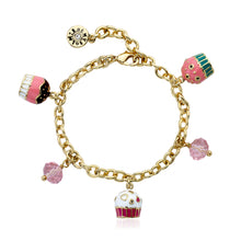 Cupcake & Crystal Ball Charm Bracelet