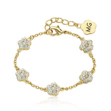 Crystal Flower Chain Bracelet