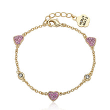 Crystal Heart Chain Bracelet