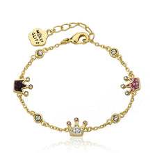 Pretty Princess Crystal Crown Chain Bracelet