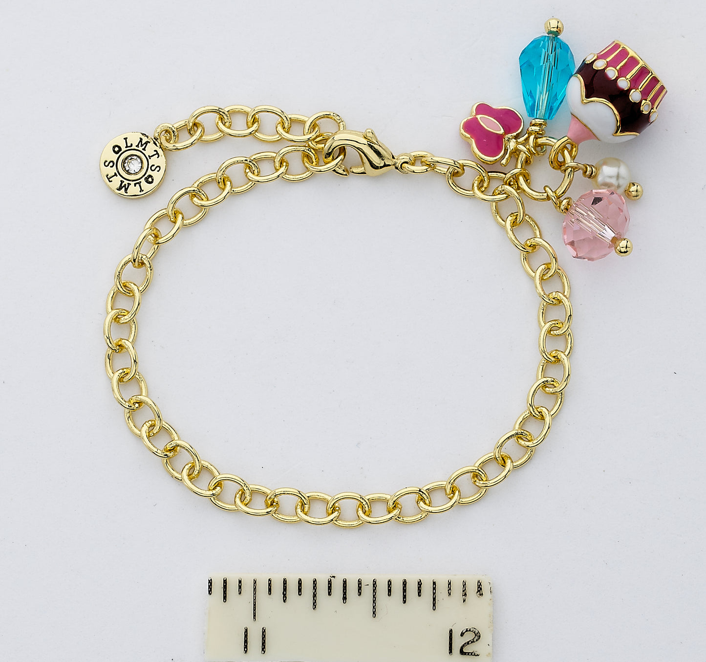 Cupcake Cluster Charm Bracelet