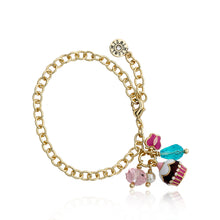 Cupcake Cluster Charm Bracelet