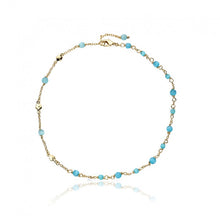 14k Gold Plated CAT EYE Double stranded Bracelet with Blue Cat Eye Balls