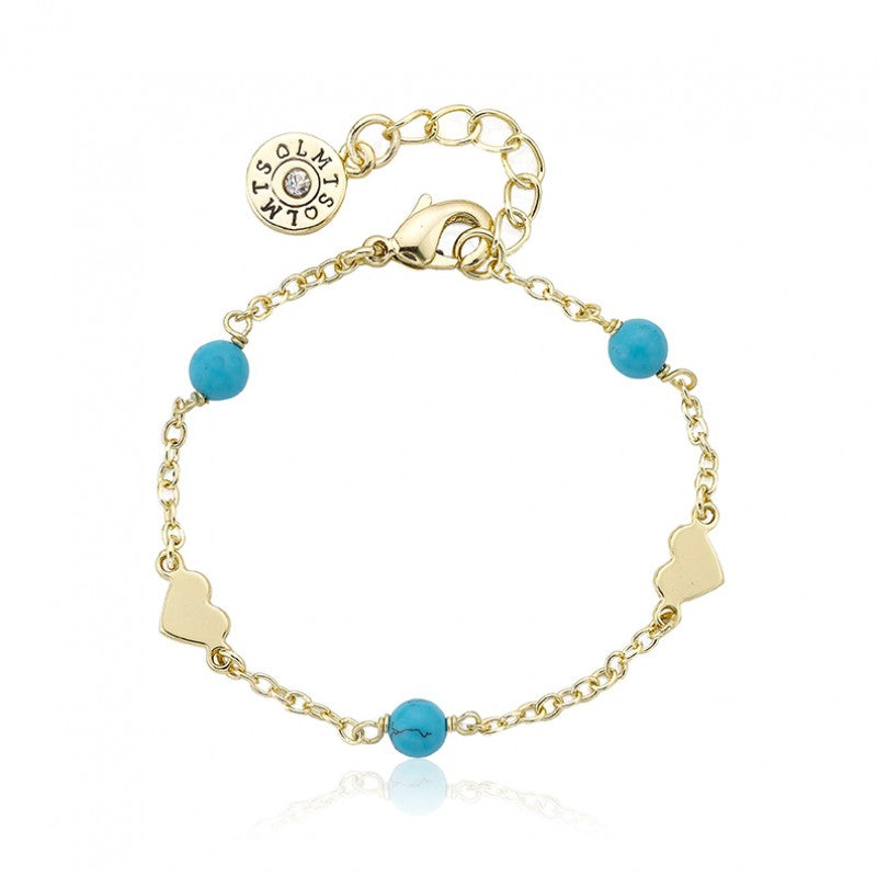 Pearl & Hearts Station Bracelet