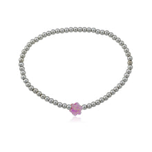 Glitter Girl Pink Opal Flower Bracelet